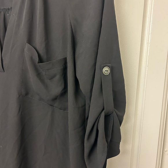 Bundle Lush Tunic Sheer Size Small black white Blouse Business Casual Work Wear - Picture 11 of 14